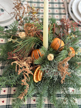 Centro navideño naranjas y canelas