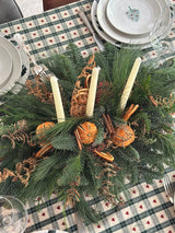 Centro navideño naranjas y canelas