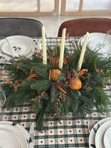 Centro navideño naranjas y canelas