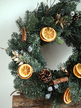 Corona de Navidad Naranja y canela