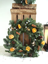 Corona de Navidad Naranja y canela