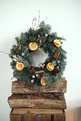 Corona de Navidad Naranja y canela