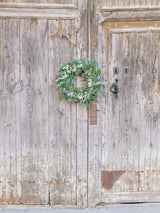 Corona de Navidad verde y blanco