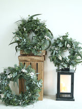 Corona de Navidad verde y blanco