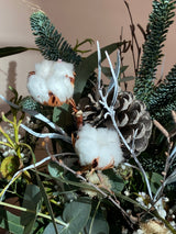 Ramo de invierno blanco y verde