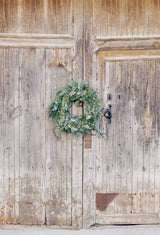 Corona de Navidad verde y blanco