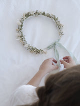 corona de flores secas