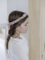 corona de flores secas para comunión