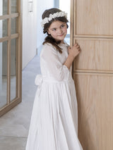 corona de flores para niña