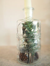 Candelabro navideño verde y blanco