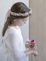 coronas de flores secas para niñas 